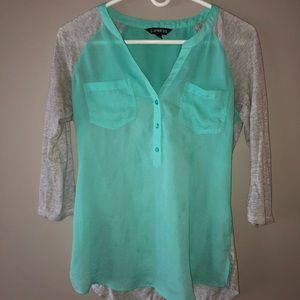 Quarter sleeve casual blouse